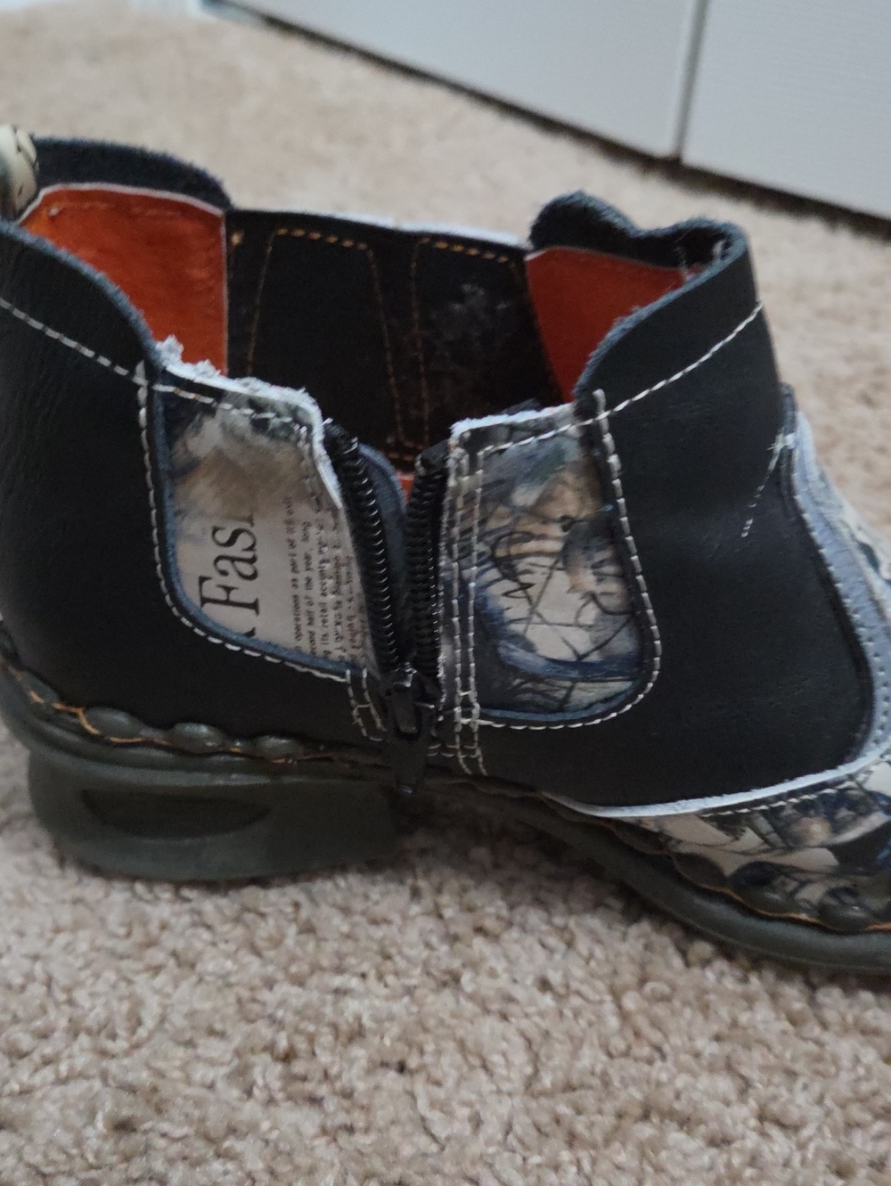 Women's Casual Ankle Booties in Black and Gray - Picture 5 of 6